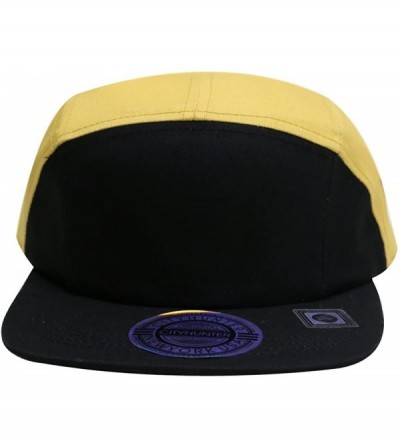 Baseball Caps Baseball 5 Panel Biker Hat - 145 Black/Gold - C5126HG4CM9 $9.70