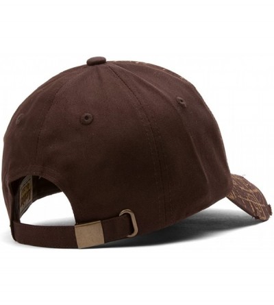 Newsboy Caps Beaded Cross Distressed Adjustable Baseball Cap - Brown - CW11O3DUYCB $14.28