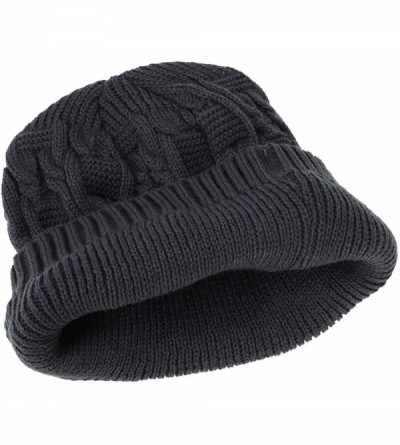 Skullies & Beanies Winter Beanie Double Layer Slouchy - C Dark Gray - C218L2DHLS6 $9.35