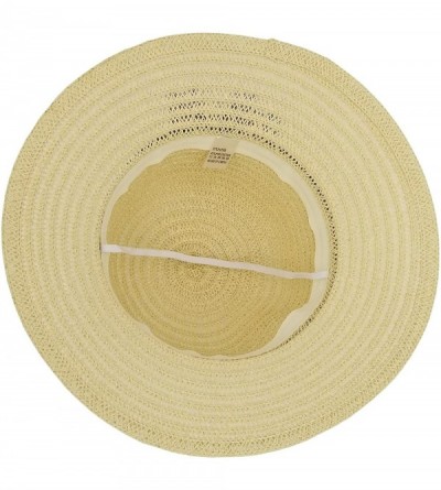 Sun Hats Sun Hats for Women- Woven Floppy Beach Woven Summer Spring Straw Hat - Ribbon Bow - Tan - C718E666GZD $19.96