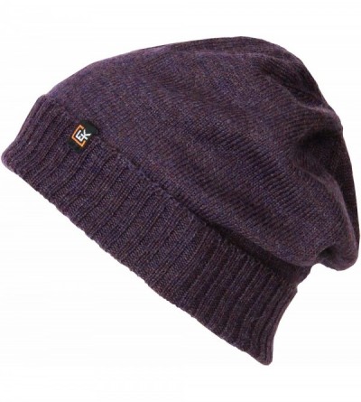 Skullies & Beanies 100% Wool Classic Knit Beanie Hat Cap for Women & Men - Amethyst - CC12OBOQMLW $28.87