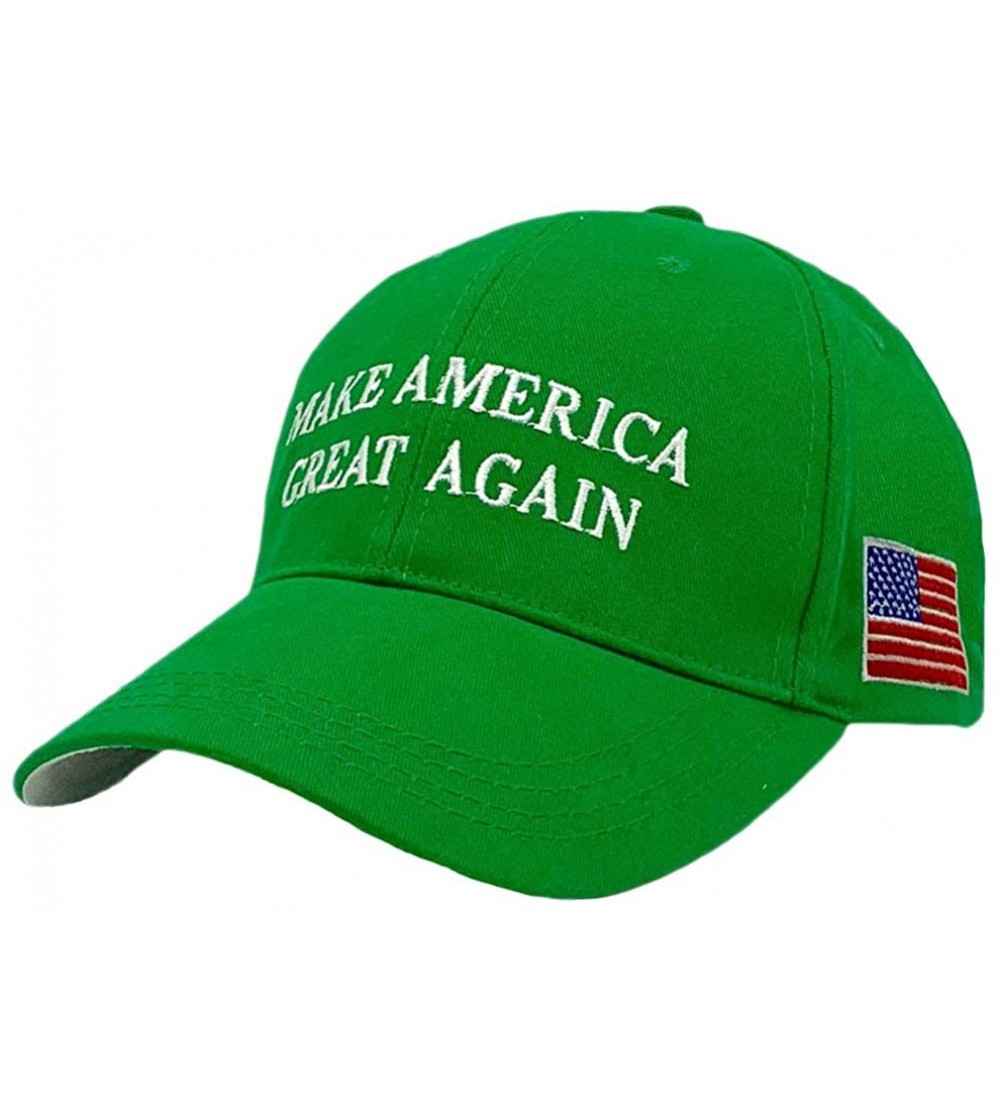 Skullies & Beanies Make America Great Again Donald Trump Cap Hat Unisex Adjustable Hat - 001 Green - CK18NHQ3Q3O $8.19