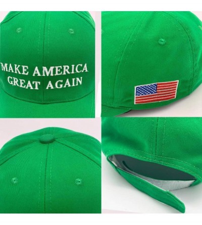 Skullies & Beanies Make America Great Again Donald Trump Cap Hat Unisex Adjustable Hat - 001 Green - CK18NHQ3Q3O $21.56