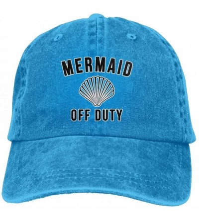 Skullies & Beanies Mermaid Off Duty with Fish Tail Retro Cowboy Hat Sports Adjustable Denim Hat Baseball Caps ForAdult - Roya...