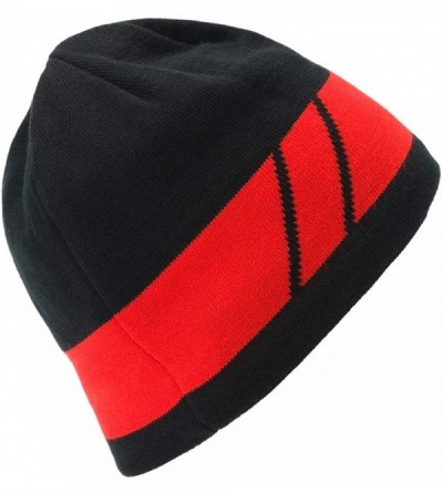 Skullies & Beanies Mens Men's Shelby Hat - Black/Volcano - CZ188AX89R6 $43.75