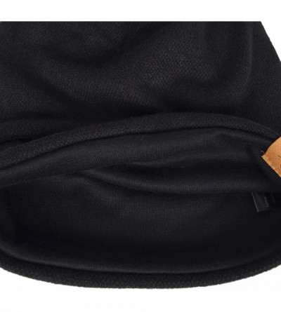 Skullies & Beanies Men Oversized Slouch Beanie Large Skullcap Knit Hat - Black - C818LHK3E2O $10.21