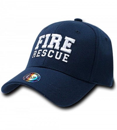 Baseball Caps Fire Rescue Fireman Firefighter FD Flex Baseball Structured Fitted Cap Hat - S/M L/XL - CQ18GD7Q03R $34.21