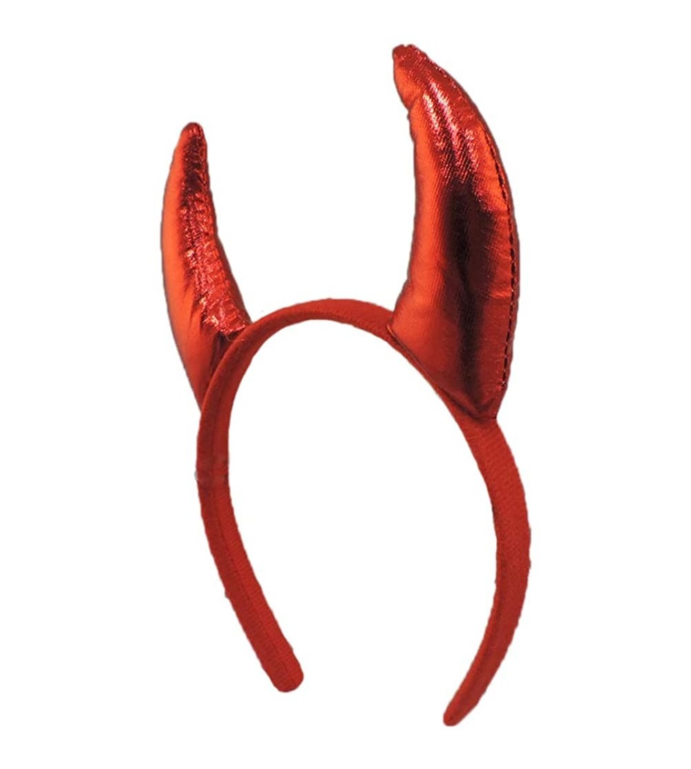 Headbands Red Devil Horns Headband - CH18NMU0H6E $7.91
