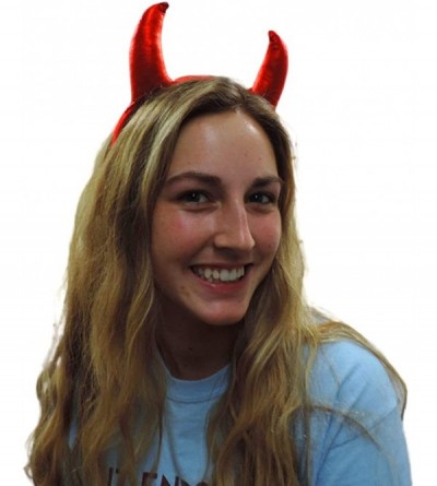 Headbands Red Devil Horns Headband - CH18NMU0H6E $7.91