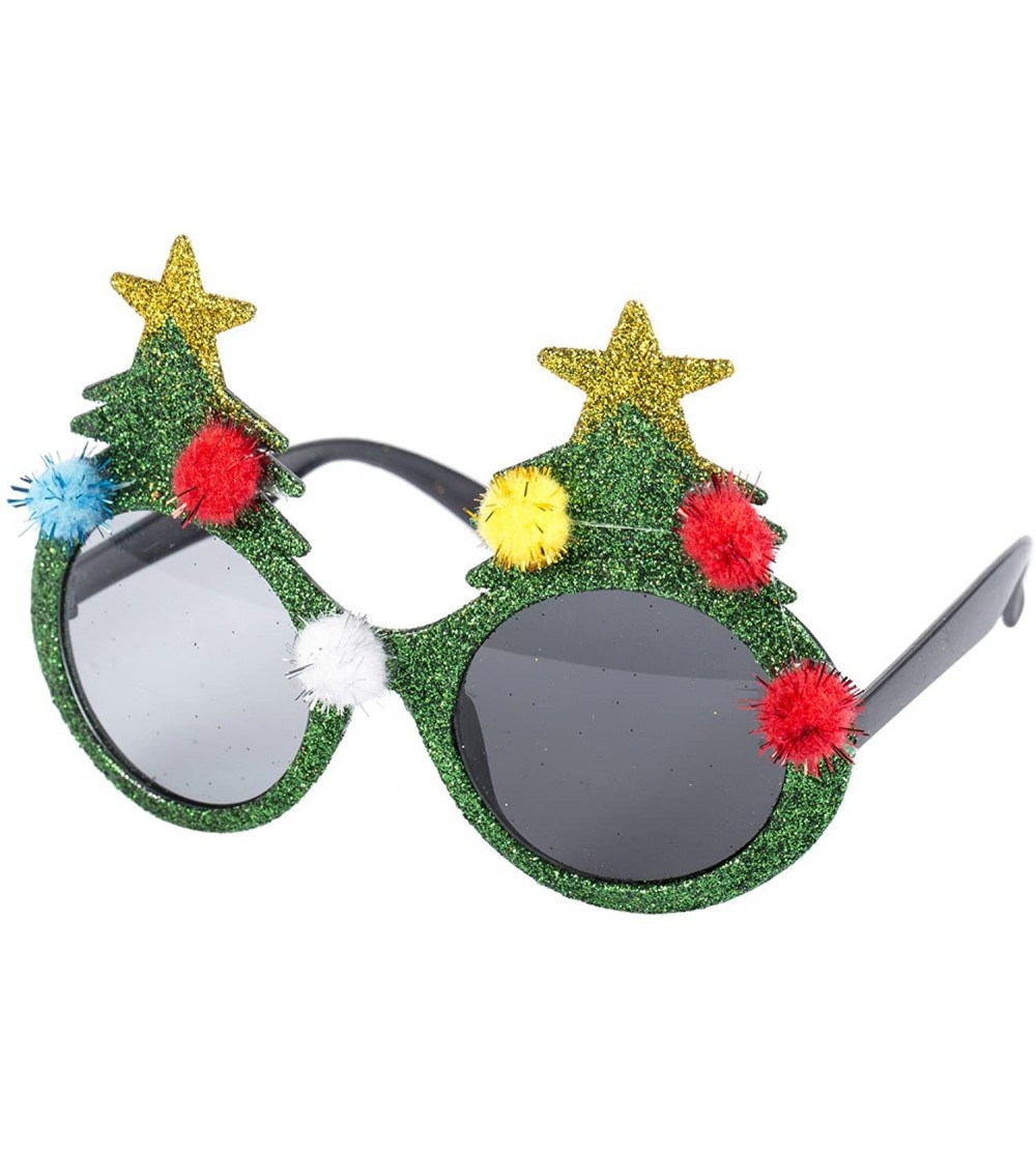 Headbands Unisex Christmas Accessories Costume Headband Elf Santa All Mix & Match - Xmas Glasses Green - CX188K8O0MK $12.51