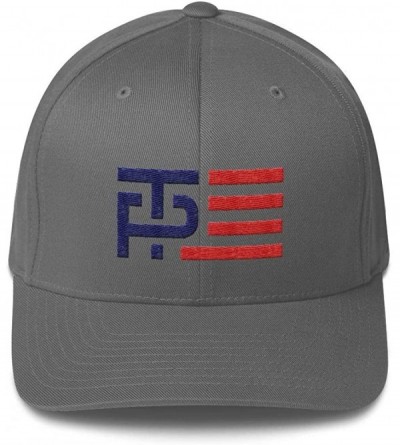 Baseball Caps America Flex Fit President Printed - Grey - C818RTDI52D $20.86