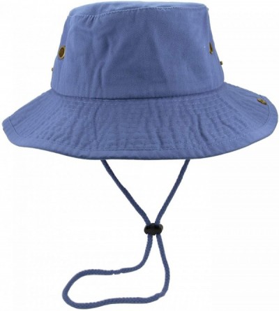Sun Hats 100% Cotton Stone-Washed Safari Booney Sun Hats - Sky Blue - CJ18HXZGKY9 $12.21
