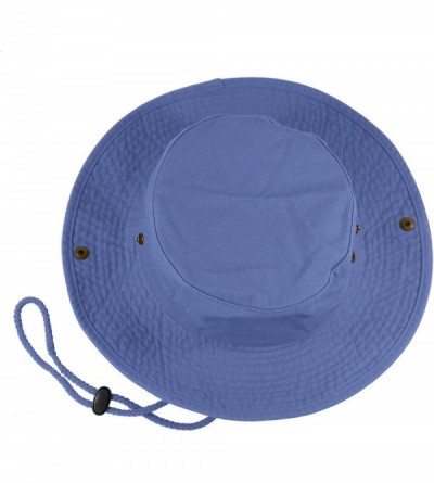 Sun Hats 100% Cotton Stone-Washed Safari Booney Sun Hats - Sky Blue - CJ18HXZGKY9 $12.21