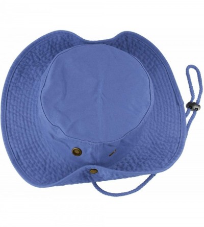 Sun Hats 100% Cotton Stone-Washed Safari Booney Sun Hats - Sky Blue - CJ18HXZGKY9 $12.21