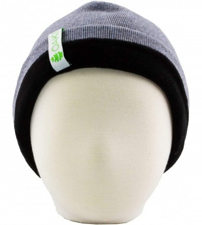 Skullies & Beanies Kid's Wool Beanie - Grey/Black - CB18DZYS04X $11.92