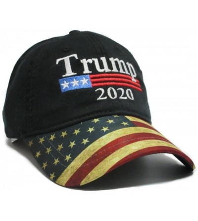 Baseball Caps Donald Trump Hat Keep America Great 2020 Cap MAGA President 2020 American Flag USA (Black American Flag Bill) -...