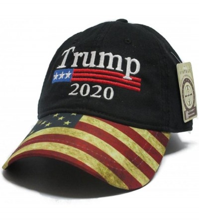 Baseball Caps Donald Trump Hat Keep America Great 2020 Cap MAGA President 2020 American Flag USA (Black American Flag Bill) -...