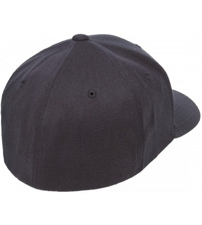 Baseball Caps Original Flexfit Wooly Cotton Twill Cap 6277- Stretch Fit Baseball Cap w/Hat Liner - Dark Navy - CB1803L4GC9 $1...