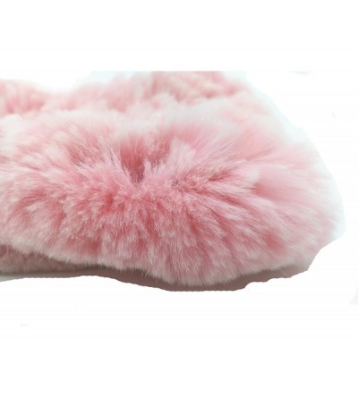 Cold Weather Headbands Women Winter Cold weather Rex Rabbit Fur Knitted Headbands - Pink - CY183S4Q7XW $11.64