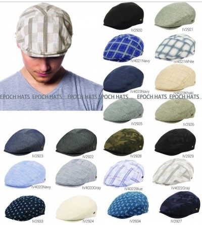 Newsboy Caps Men's Cotton Flat Ivy Caps Summer Newsboy Hats - Iv2920 - CX18QOKTR83 $30.10