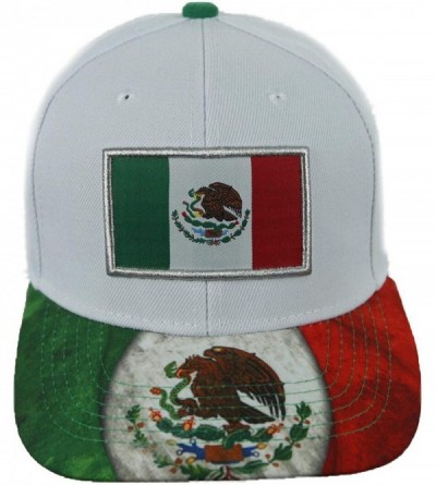 Baseball Caps Baseball Cap Mexican Flag Mexico Eagle Hat Snapback Hats Casual Caps - White - C118KIOE88O $15.29