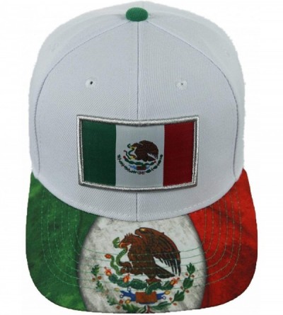 Baseball Caps Baseball Cap Mexican Flag Mexico Eagle Hat Snapback Hats Casual Caps - White - C118KIOE88O $15.29