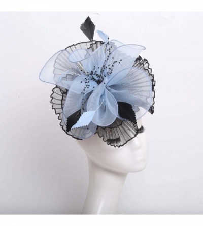 Sun Hats Women's Organza Kentucky Derby Tea Party Hat - Design 3 - Light Blue - CL18T6YM44L $17.00