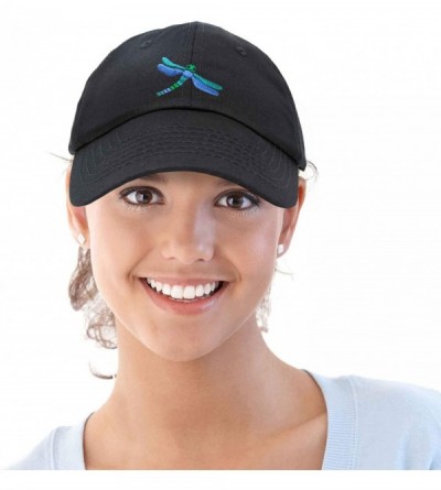 Baseball Caps Dragonfly Womens Baseball Cap Fashion Hat - Black - CR18KGXH336 $14.21