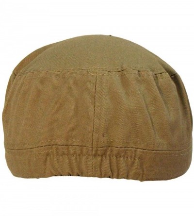 Baseball Caps Cadet Cap Hat with Soldier Rank Patch - Beige - CL118CIJT3N $15.98