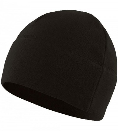 Skullies & Beanies Mens Winter Hat Fleece Beanie Warm Skull Cap Watch Cap - Black - CN126SMLOHD $9.52