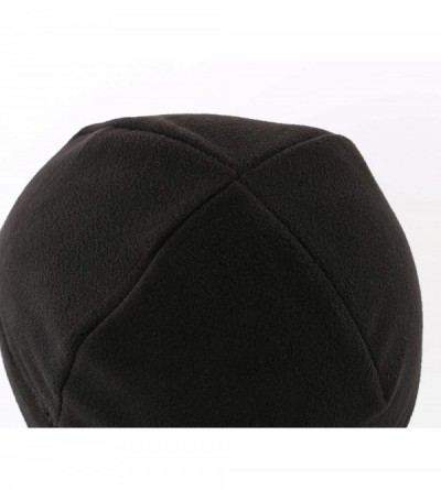 Skullies & Beanies Mens Winter Hat Fleece Beanie Warm Skull Cap Watch Cap - Black - CN126SMLOHD $9.52