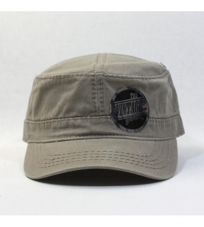 Baseball Caps Vintage Year Tactical Military Radar Adjustable Cotton Cadet Caps - Dark Khaki - CK12O2JCUKK $14.35