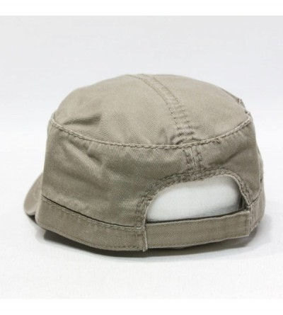 Baseball Caps Vintage Year Tactical Military Radar Adjustable Cotton Cadet Caps - Dark Khaki - CK12O2JCUKK $14.35