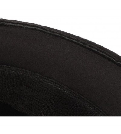 Fedoras Men Wool Felt Trilby Fedora Hat Jazz Cap with Feather - Black - C1187CNISGD $8.91