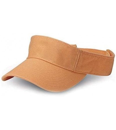 Visors Youth Cotton Twill Washed Visor - Mango - CB110BA1OPP $12.79