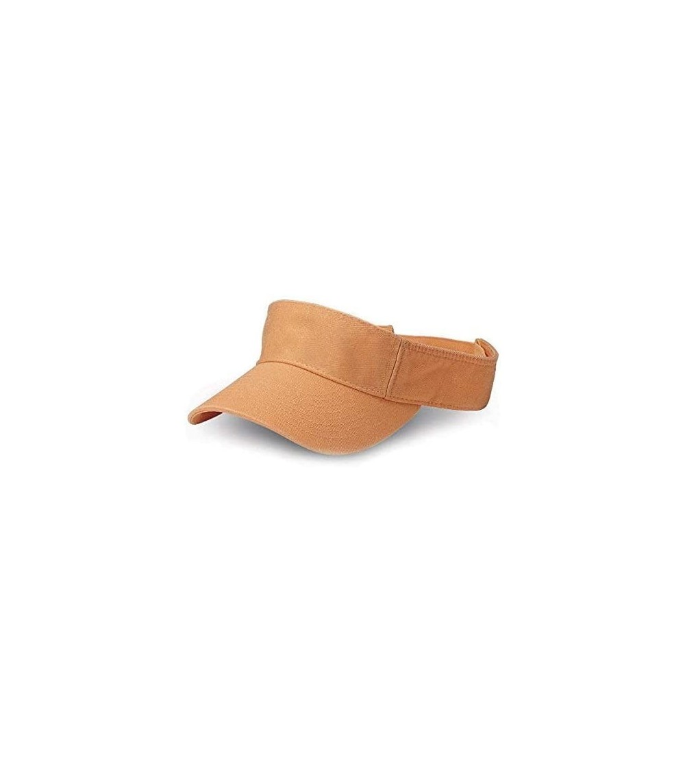 Visors Youth Cotton Twill Washed Visor - Mango - CB110BA1OPP $12.79