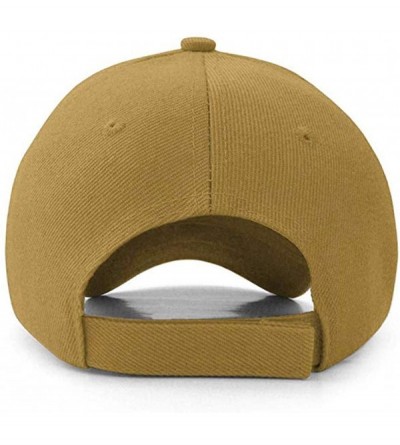 Baseball Caps Plain Adjustable Baseball Cap Classic Adjustable Hat Men Women Unisex Ballcap 6 Panels - Khaki/Pack 4 - CG192WM...