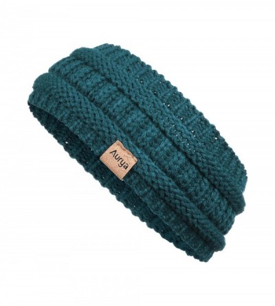 Cold Weather Headbands Winter Warm Cable Knit headband Head Wrap Ear Warmer for Women(Teal Blue) - Teal Blue - C918K4UZGTT $1...