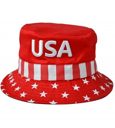 Baseball Caps USA Baseball Cap Polo Style Adjustable Embroidered Dad Hat with American Flag for Men and Women - Red - C018YSO...