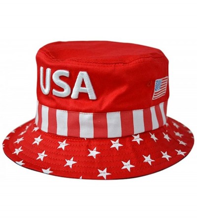 Baseball Caps USA Baseball Cap Polo Style Adjustable Embroidered Dad Hat with American Flag for Men and Women - Red - C018YSO...