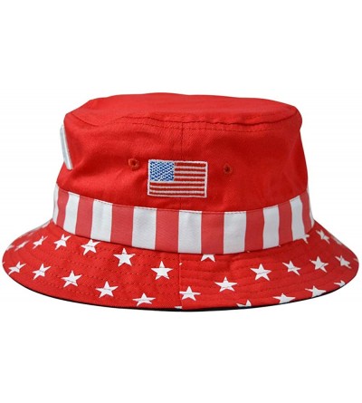 Baseball Caps USA Baseball Cap Polo Style Adjustable Embroidered Dad Hat with American Flag for Men and Women - Red - C018YSO...