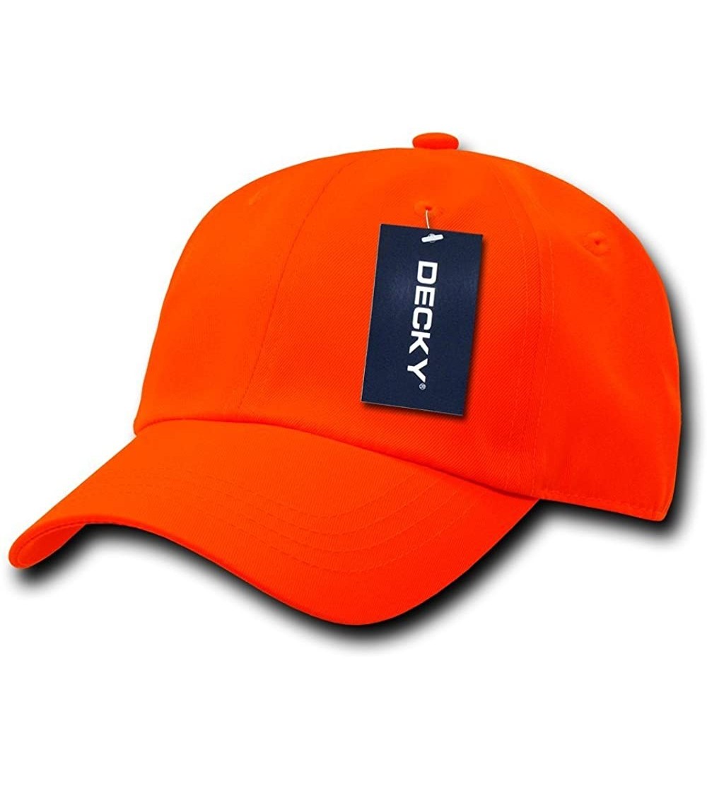 Baseball Caps 6 Panel Neon Cap - Orange - CS1109SN54X $10.69