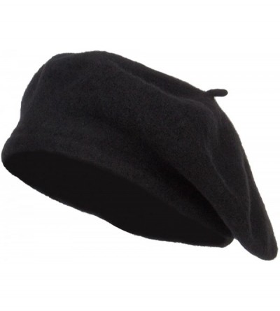 Berets Ladies Wool Beret - Black - CI12LJZ9BP1 $29.11