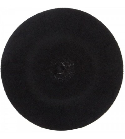 Berets Ladies Wool Beret - Black - CI12LJZ9BP1 $29.11
