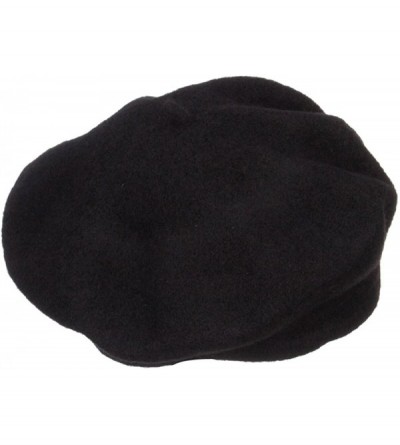 Berets Ladies Wool Beret - Black - CI12LJZ9BP1 $29.11