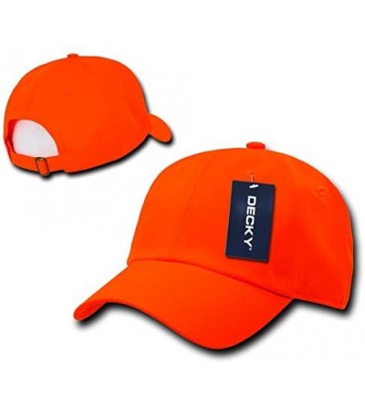 Baseball Caps 6 Panel Neon Cap - Orange - CS1109SN54X $10.69