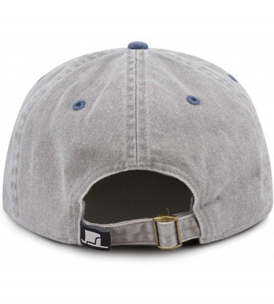 Baseball Caps 100% Cotton Pigment Dyed Low Profile Dad Hat Six Panel Cap - 2. Grey Navy - CU17Y4X4U8Z $9.11