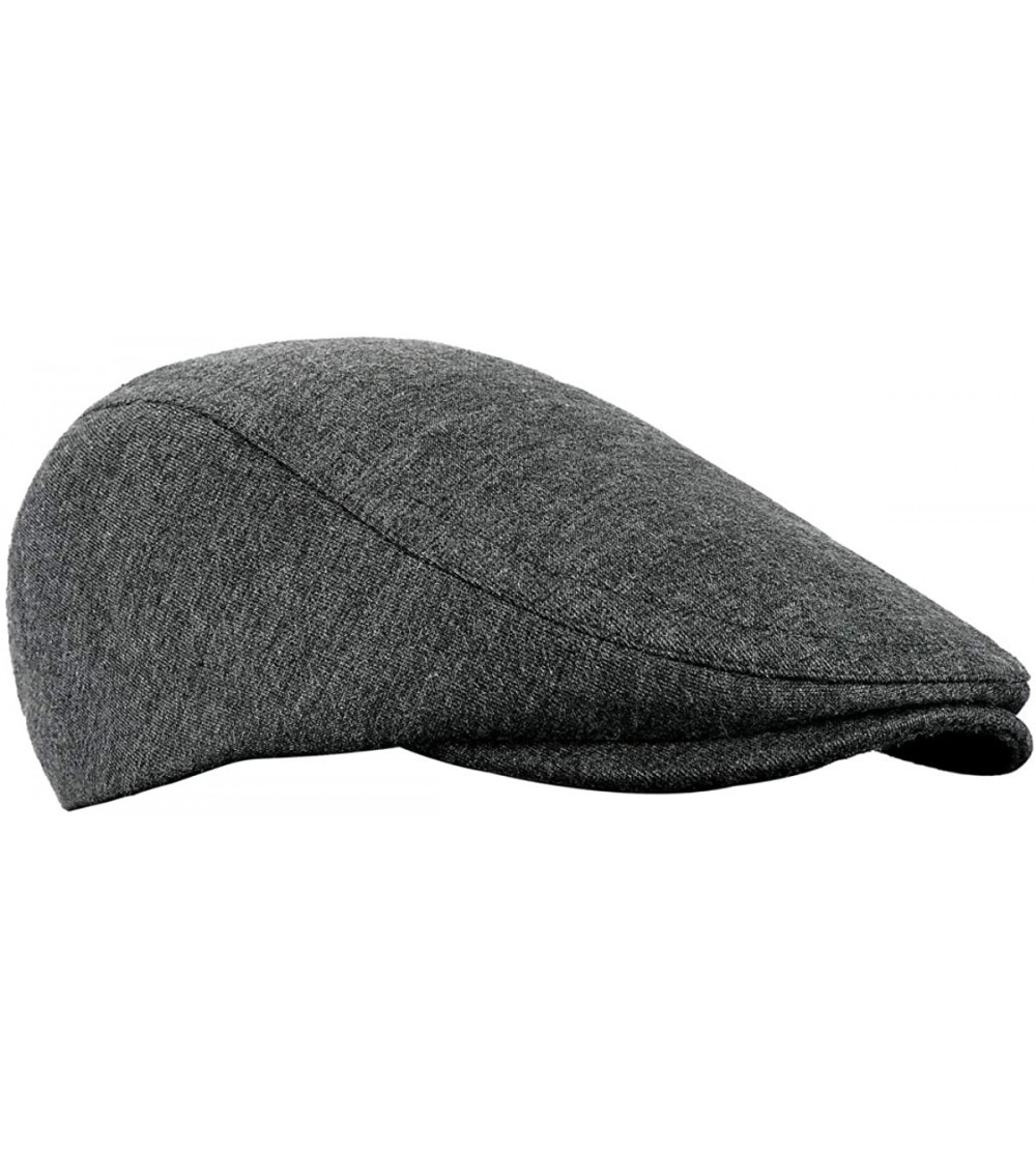 Newsboy Caps Men's Flat Cap Cotton Soft Fit Newsboy Cap Ivy Gatsby Driving Hat - 1-dark Grey - C318YZELKIM $7.52