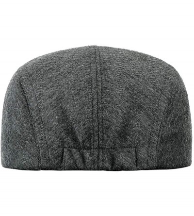 Newsboy Caps Men's Flat Cap Cotton Soft Fit Newsboy Cap Ivy Gatsby Driving Hat - 1-dark Grey - C318YZELKIM $7.52