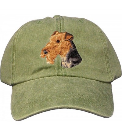 Baseball Caps Spruce Dog Breed Embroidered Adams Cotton Twill Caps (All Breeds) - Spruce - Airedale Terrier D67 - CN12CJOJIAX...